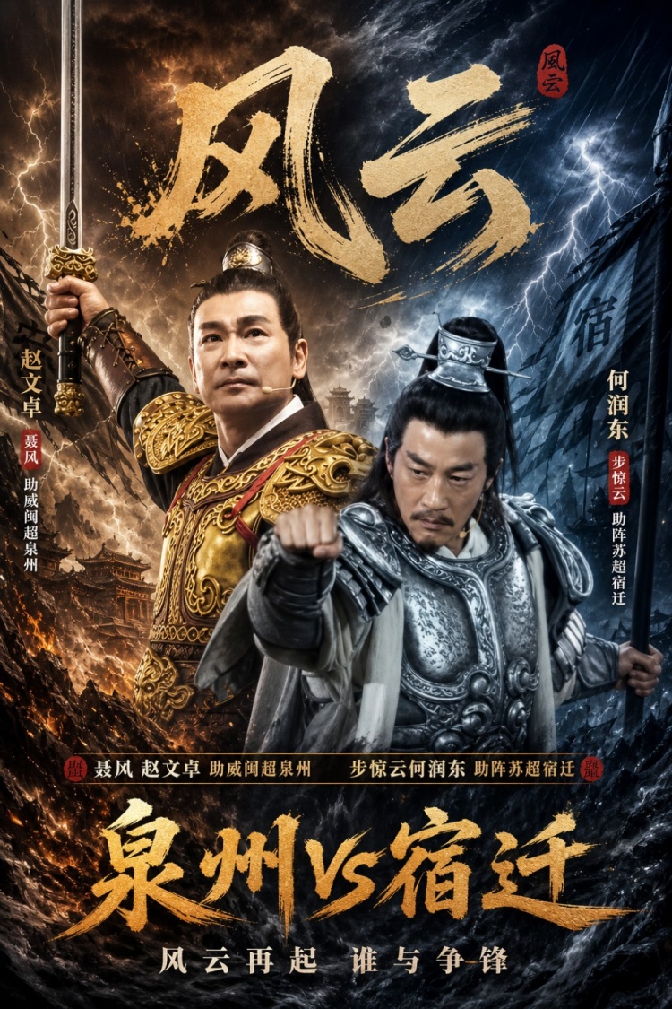 赵文卓扮郑成功助阵闽超,何润东演项羽现身苏超 赵文卓扮郑成功助阵闽超,何润东演项羽现身苏超